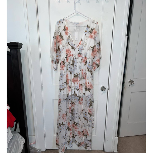 Baltic Born Dresses & Skirts - New Baltic born floral flowy sleeve slit tie maxi dress size M